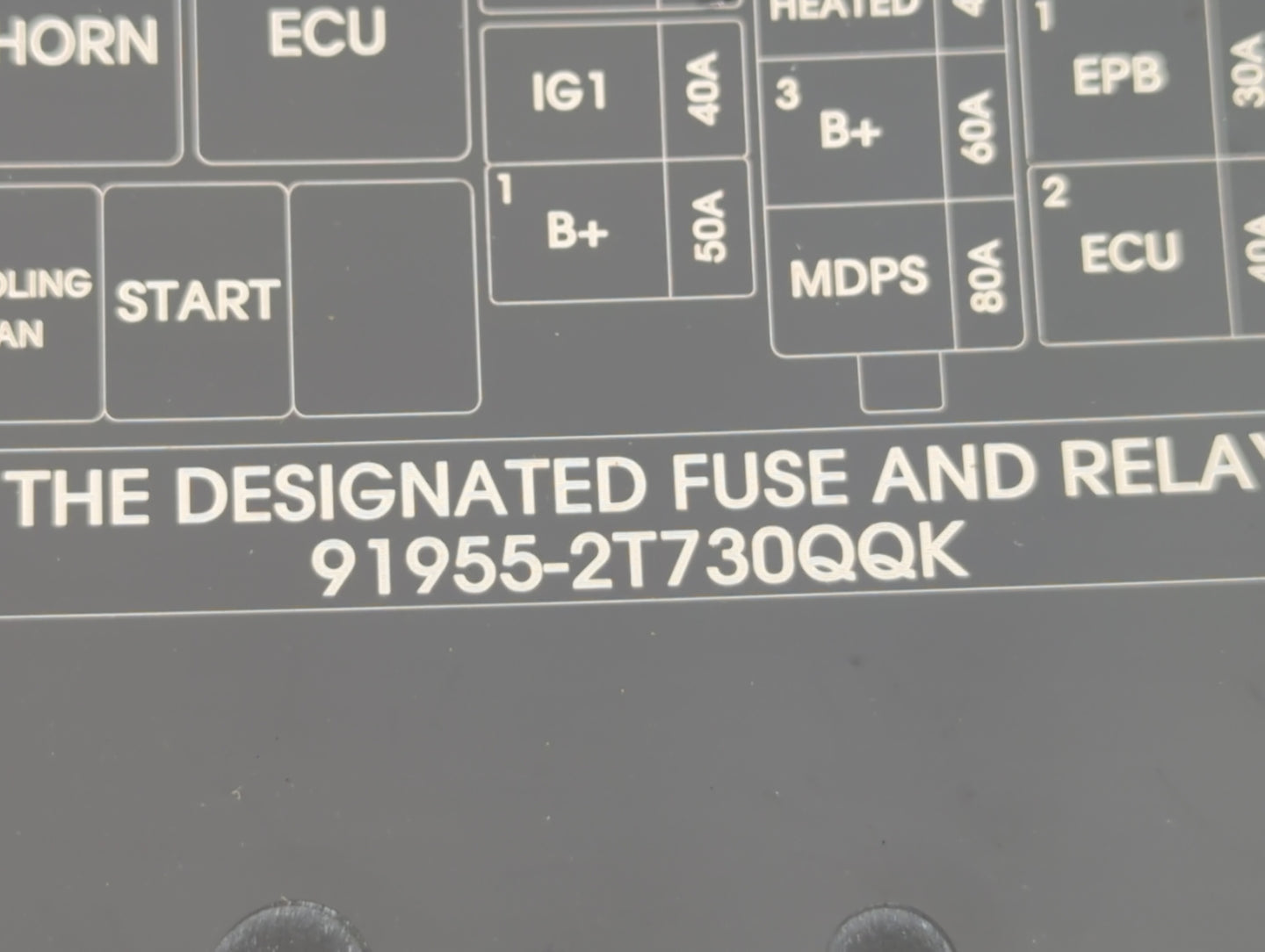 2014-2015 Kia Optima Fusebox Fuse Box Panel Relay Module P/N:91259-2T010 91955-2T730 Fits Fits 2014 2015 OEM Used Auto Parts