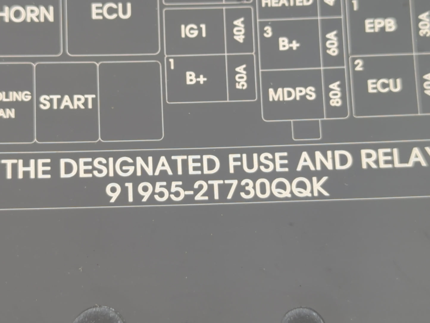2014-2015 Kia Optima Fusebox Fuse Box Panel Relay Module P/N:91259-2T010 91955-2T730 Fits Fits 2014 2015 OEM Used Auto Parts