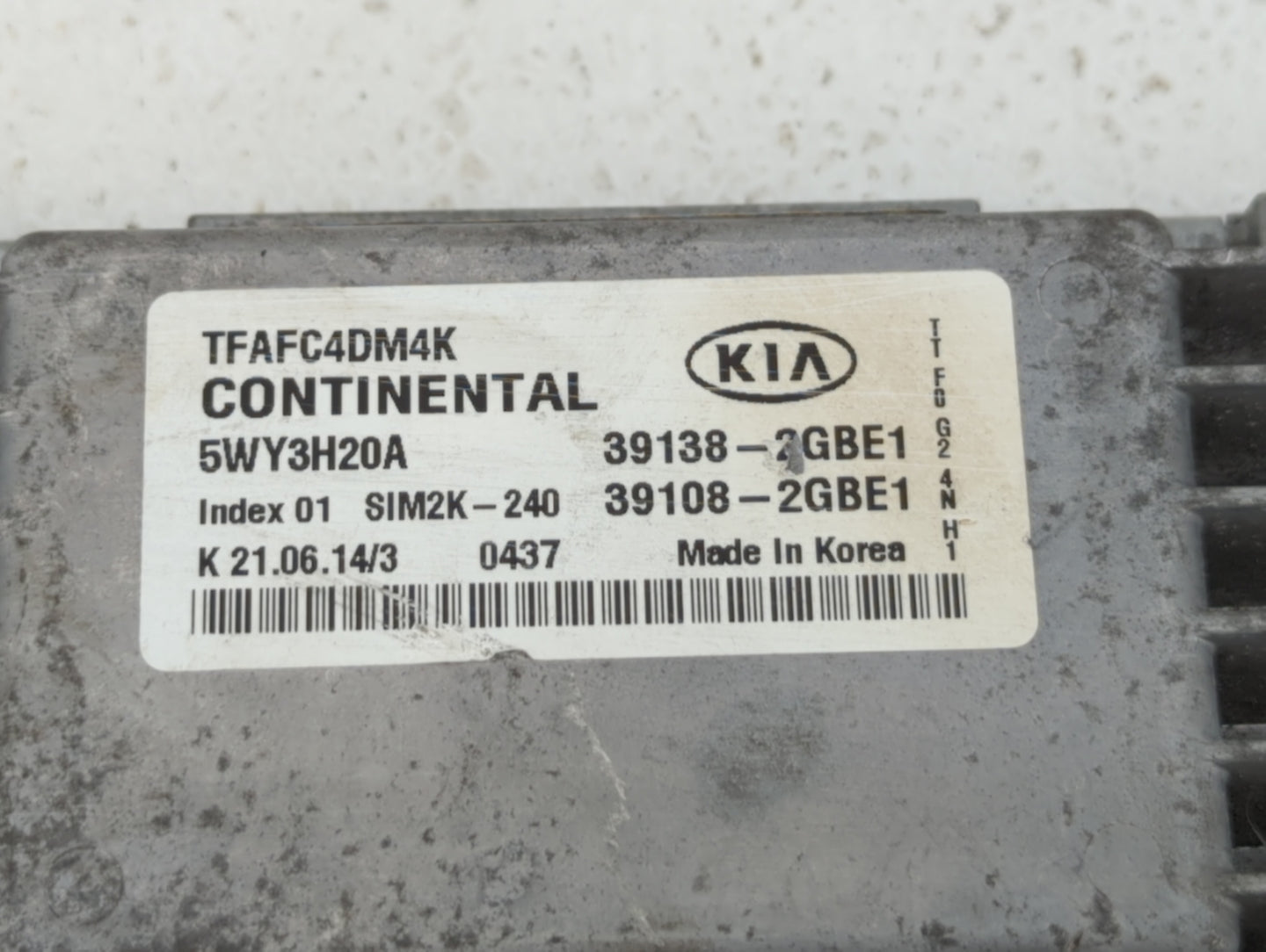 2014-2015 Kia Optima PCM Engine Control Computer ECU ECM PCU OEM P/N:39108-2GBE1 39138-2GBE1 Fits Fits 2014 2015 OEM Used Au