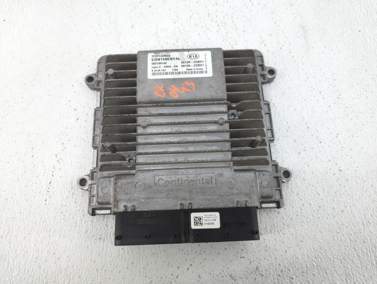 2015 Kia Optima PCM Engine Control Computer ECU ECM PCU OEM P/N:39108-2GBH1 39138-2GBH1, 39138-2GBH2, 39108-2GBH2 Fits OEM U