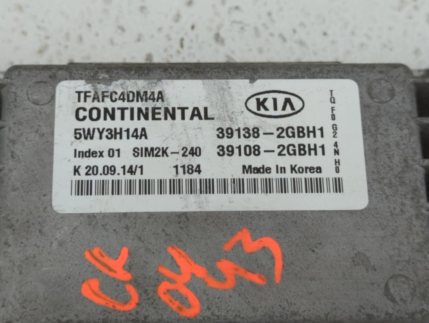 2015 Kia Optima PCM Engine Control Computer ECU ECM PCU OEM P/N:39108-2GBH1 39138-2GBH1, 39138-2GBH2, 39108-2GBH2 Fits OEM U