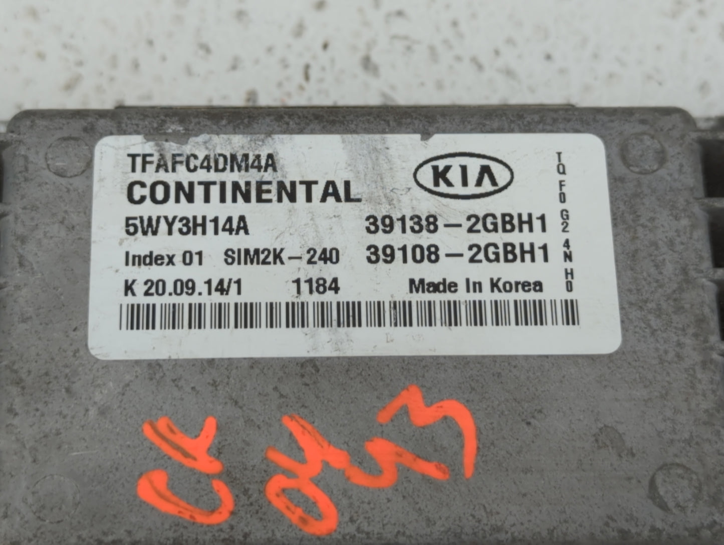 2015 Kia Optima PCM Engine Control Computer ECU ECM PCU OEM P/N:39108-2GBH1 39138-2GBH1, 39138-2GBH2, 39108-2GBH2 Fits OEM U