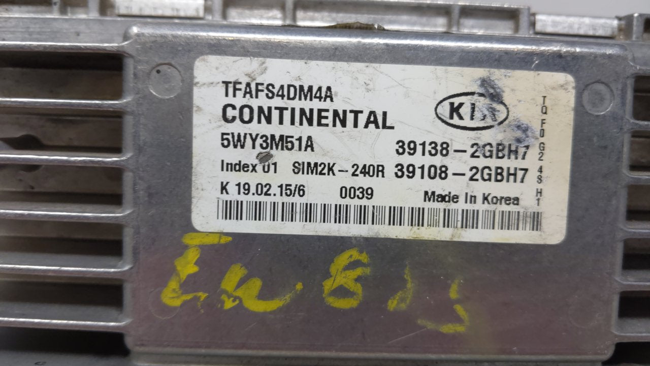 2015 Kia Optima PCM Engine Control Computer ECU ECM PCU OEM P/N:39138-2GBH6 36108-2GBH7 39138-2GBH7 Fits OEM Used Auto Parts
