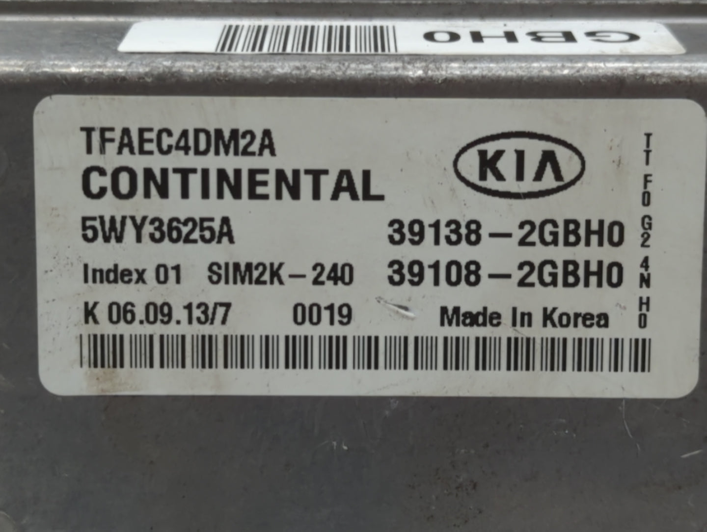 2014-2015 Kia Optima PCM Engine Control Computer ECU ECM PCU OEM P/N:39108-2GBH0 39138-2GBH0, 39108-2GBH1 Fits Fits 2014 201
