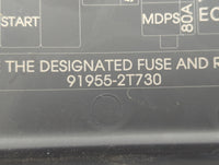 2014-2015 Kia Optima Fusebox Fuse Box Panel Relay Module P/N:91955-2T730 912504C860 Fits Fits 2014 2015 OEM Used Auto Parts 