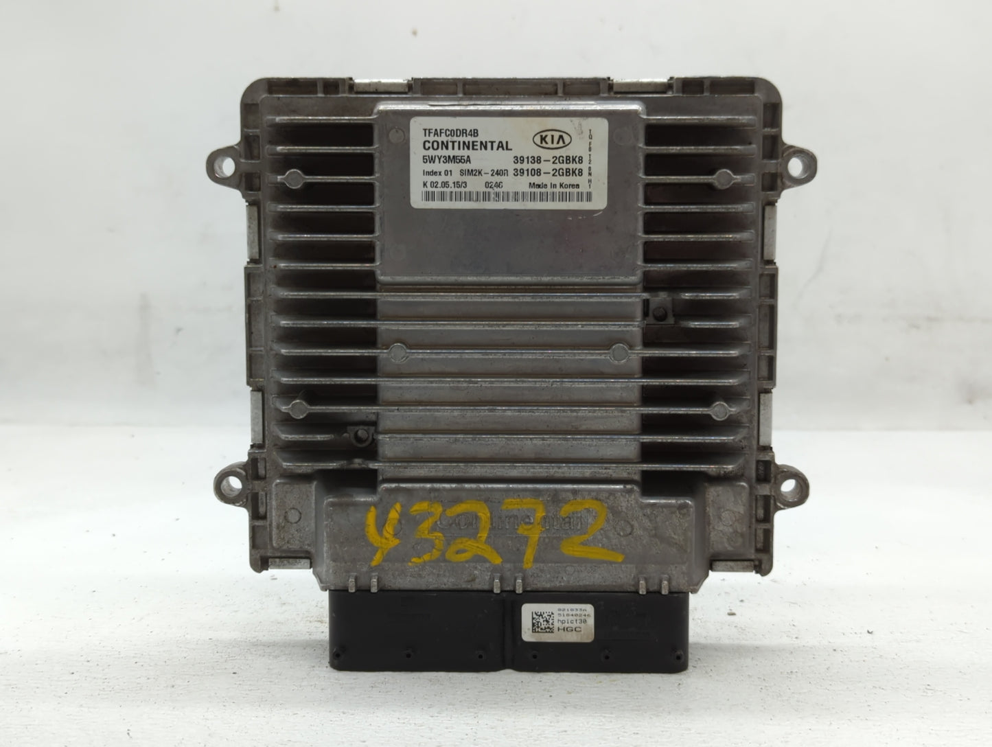 2015 Kia Optima PCM Engine Control Computer ECU ECM PCU OEM P/N:39138-2GBK8 39108-2GBK8 Fits OEM Used Auto Parts - Oemusedau