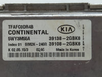 2015 Kia Optima PCM Engine Control Computer ECU ECM PCU OEM P/N:39138-2GBK8 39108-2GBK8 Fits OEM Used Auto Parts - Oemusedau