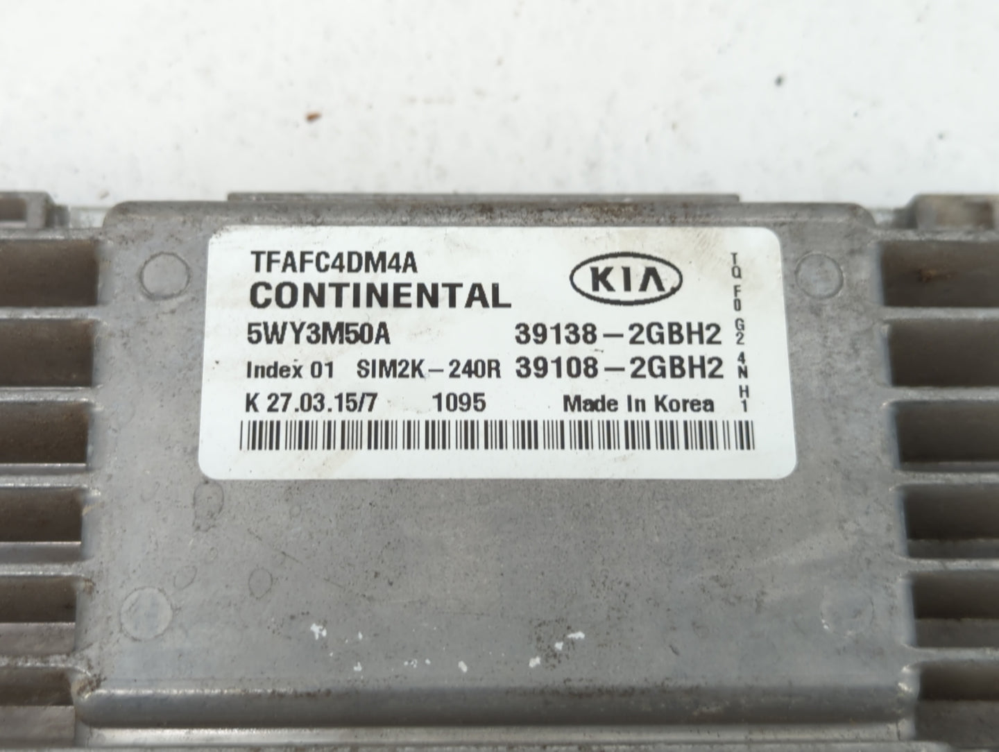 2015 Kia Optima PCM Engine Control Computer ECU ECM PCU OEM P/N:39108-2GBH2 39138-2GBH2 Fits OEM Used Auto Parts - Oemusedau