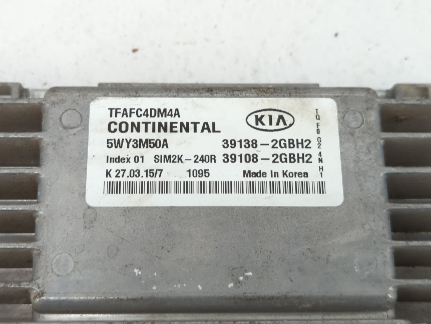 2015 Kia Optima PCM Engine Control Computer ECU ECM PCU OEM P/N:39108-2GBH2 39138-2GBH2 Fits OEM Used Auto Parts - Oemusedau