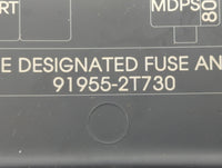 2014-2015 Kia Optima Fusebox Fuse Box Panel Relay Module P/N:91259-2T010 914304C600QA Fits Fits 2014 2015 OEM Used Auto Part