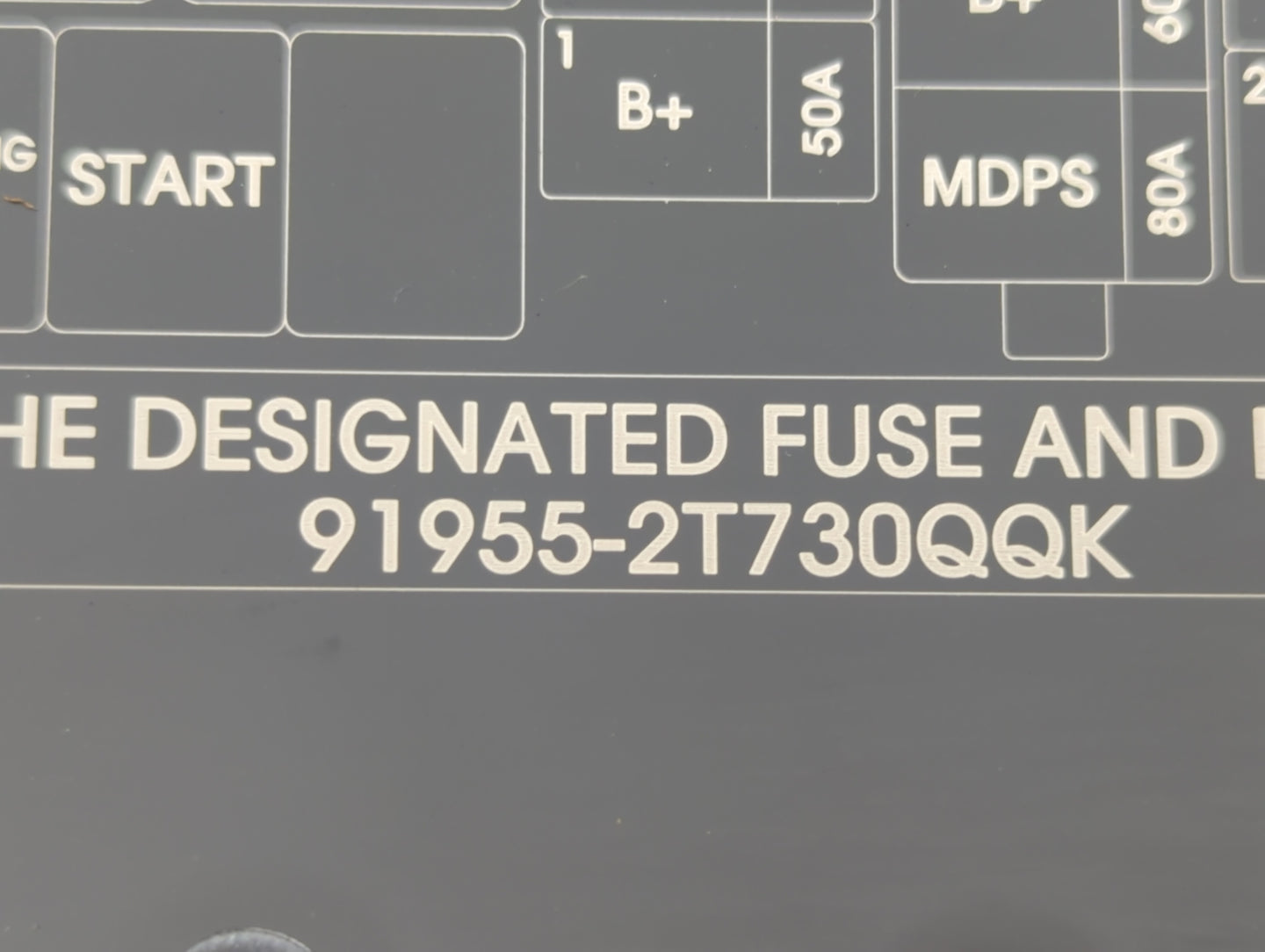 2014-2015 Kia Optima Fusebox Fuse Box Panel Relay Module P/N:91955-2T730QQK Fits Fits 2014 2015 OEM Used Auto Parts - Oemuse