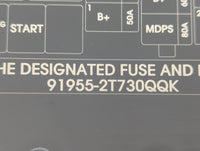 2014-2015 Kia Optima Fusebox Fuse Box Panel Relay Module P/N:91955-2T730QQK Fits Fits 2014 2015 OEM Used Auto Parts - Oemuse