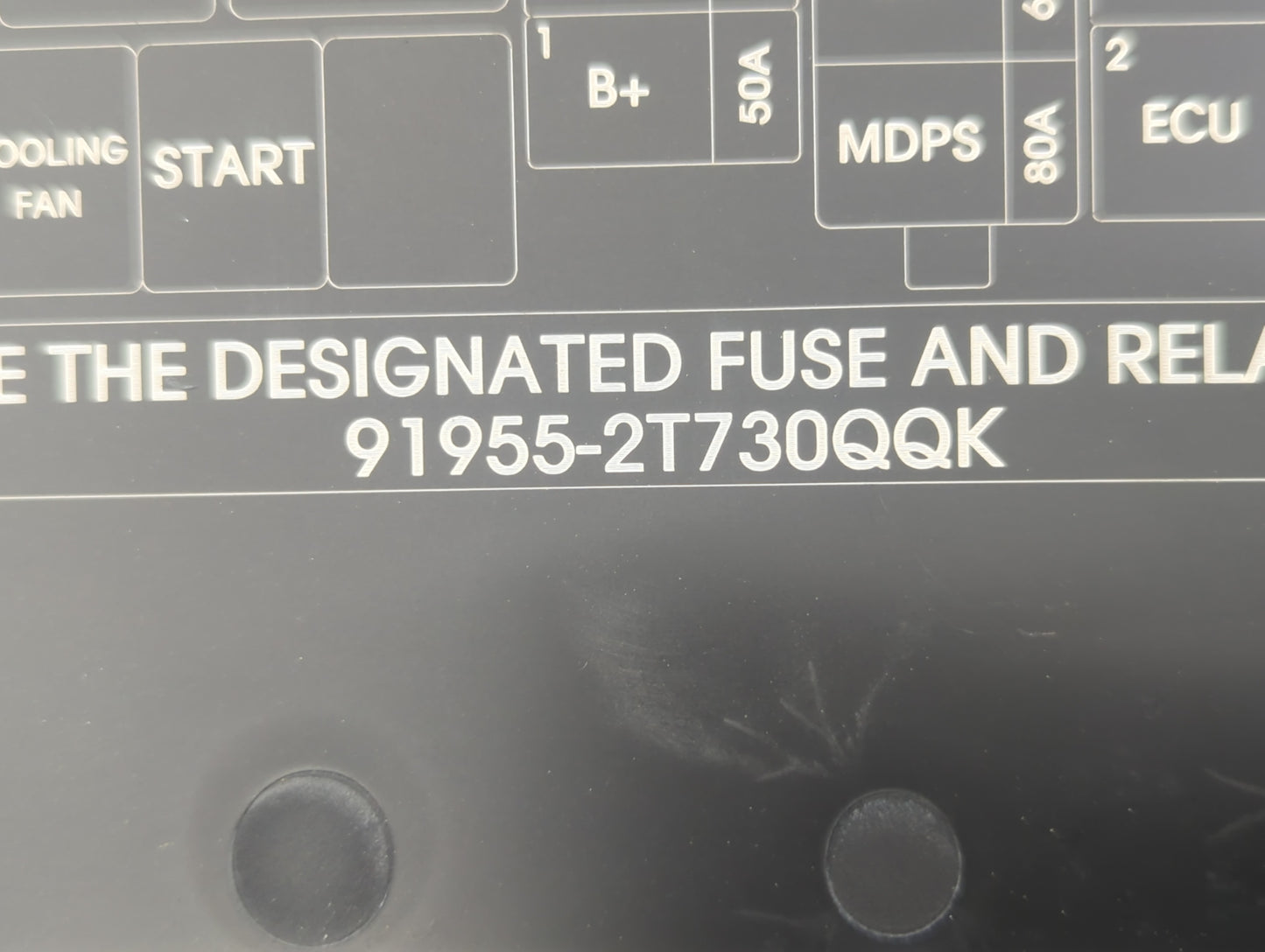 2014-2015 Kia Optima Fusebox Fuse Box Panel Relay Module P/N:91955-2T730QQK Fits Fits 2014 2015 OEM Used Auto Parts - Oemuse