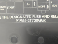 2014-2015 Kia Optima Fusebox Fuse Box Panel Relay Module P/N:91955-2T730QQK Fits Fits 2014 2015 OEM Used Auto Parts - Oemuse