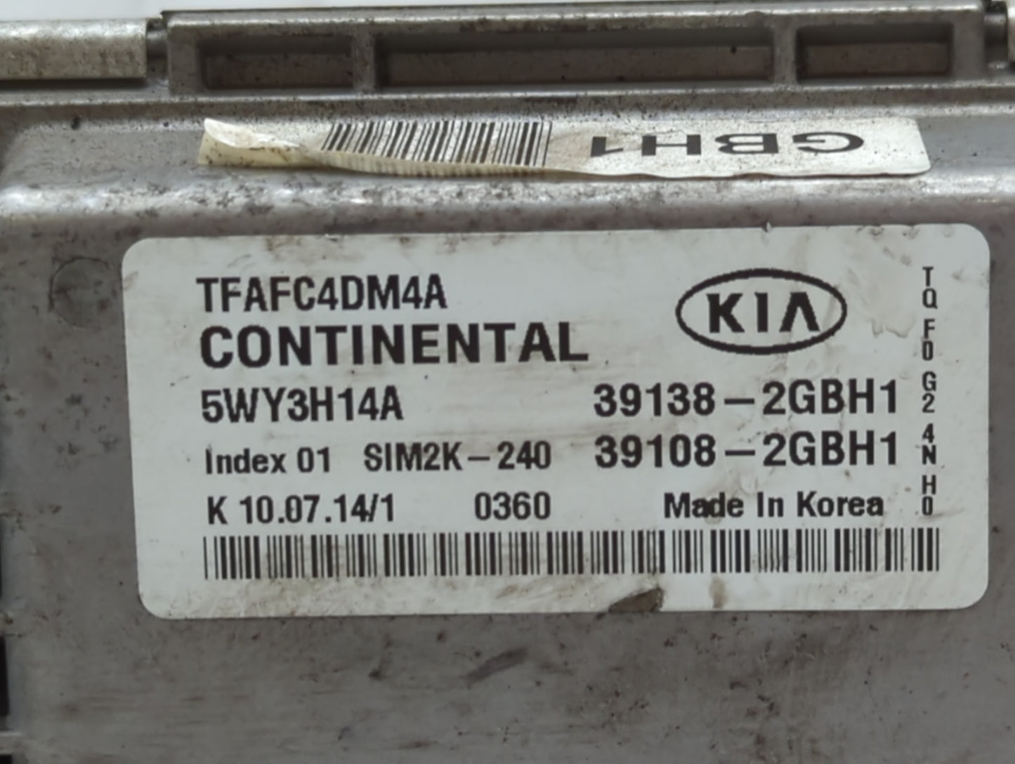 2014-2015 Kia Optima PCM Engine Control Computer ECU ECM PCU OEM P/N:39138-2GBH1 Fits Fits 2014 2015 OEM Used Auto Parts - O