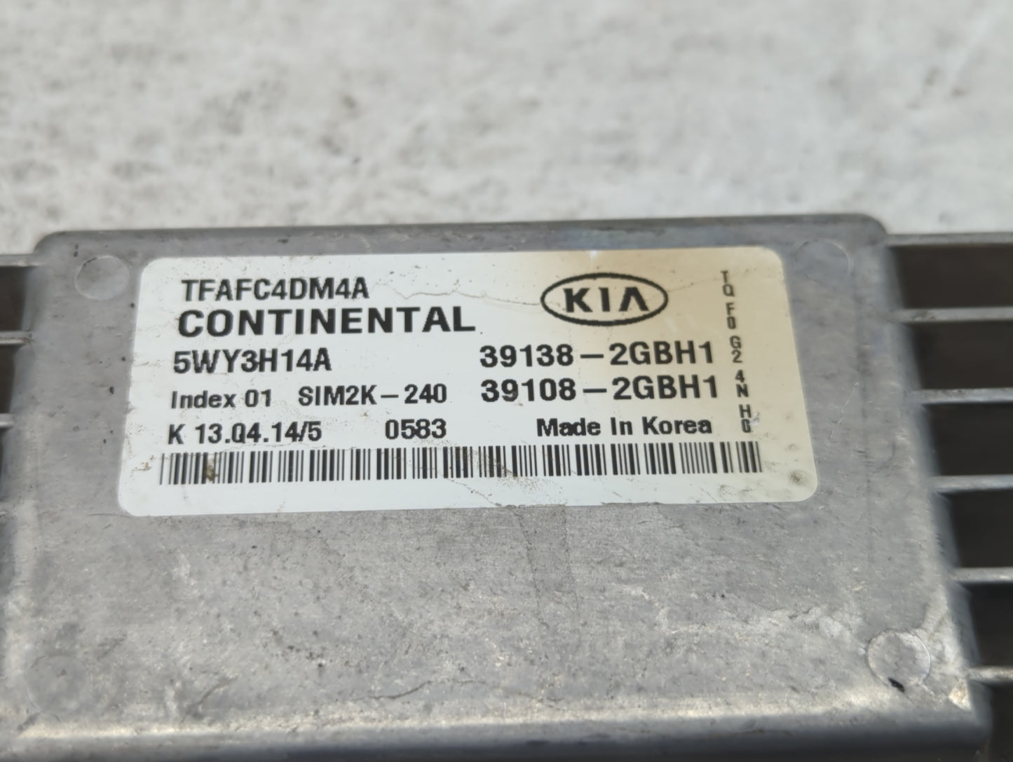 2015 Kia Optima PCM Engine Control Computer ECU ECM PCU OEM P/N:39138-2GBH1 Fits OEM Used Auto Parts - Oemusedautoparts1.com