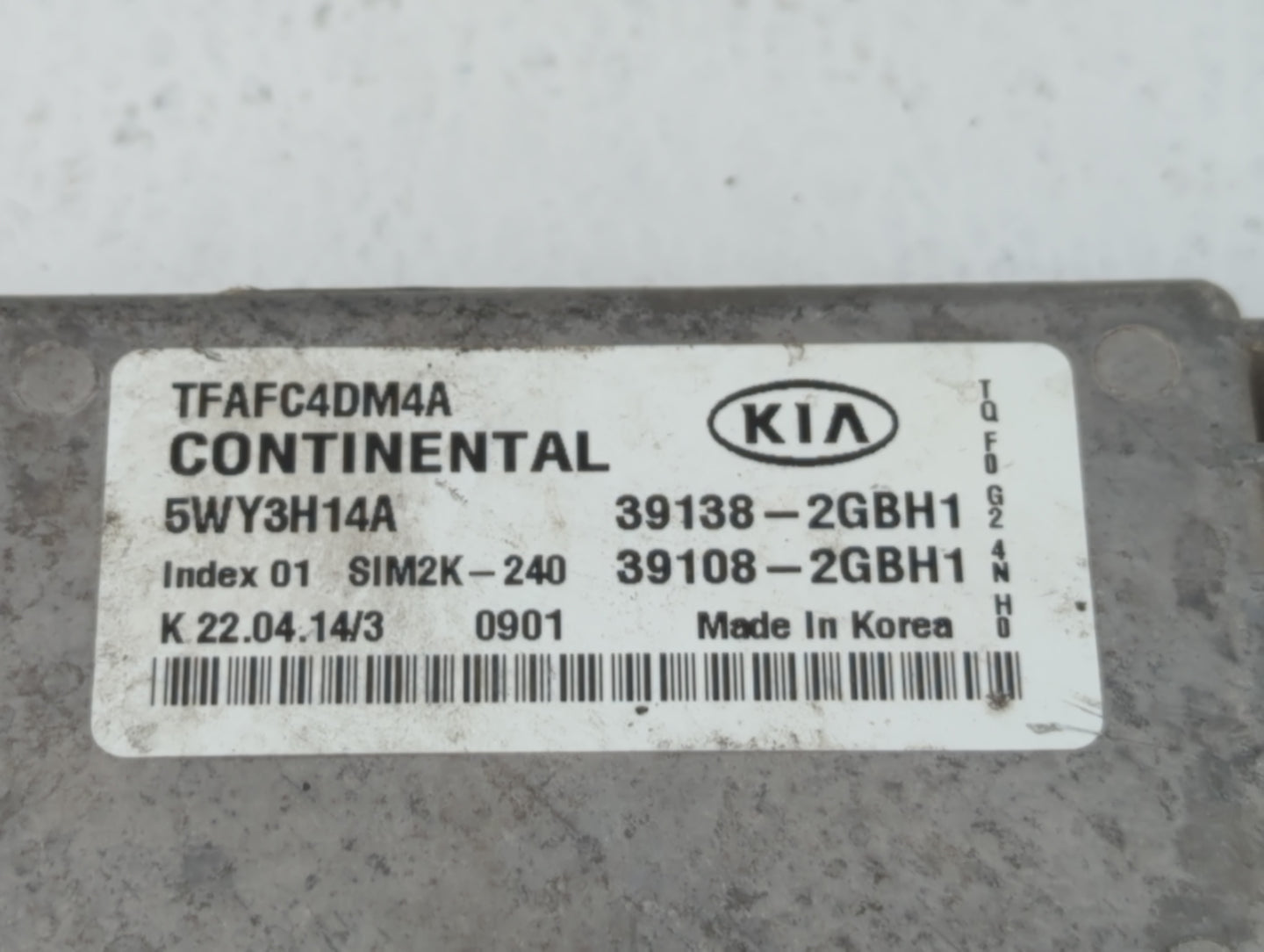 2015 Kia Optima PCM Engine Control Computer ECU ECM PCU OEM P/N:39138-2GBH1 Fits OEM Used Auto Parts - Oemusedautoparts1.com