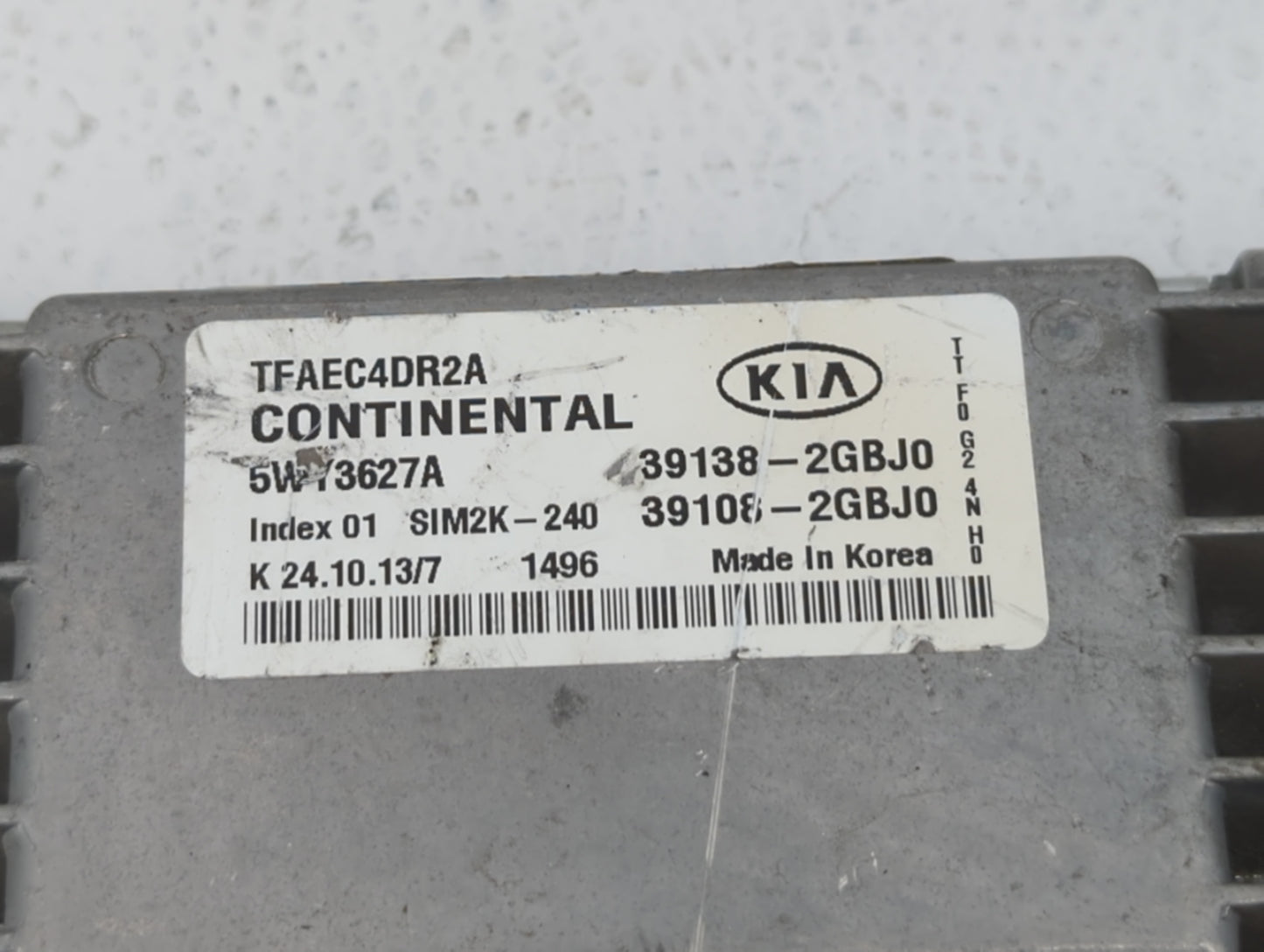2014-2015 Kia Optima PCM Engine Control Computer ECU ECM PCU OEM P/N:39138-2GBJ0 Fits Fits 2014 2015 OEM Used Auto Parts - O
