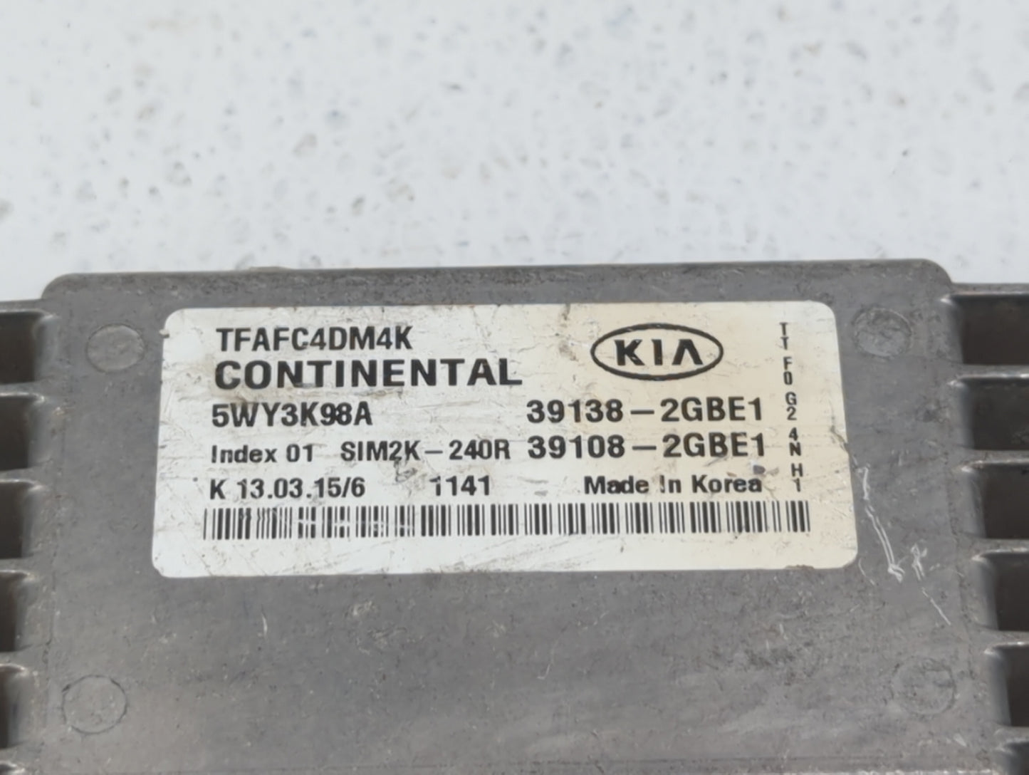 2014-2015 Kia Optima PCM Engine Control Computer ECU ECM PCU OEM P/N:39138-2GBE1 Fits Fits 2014 2015 OEM Used Auto Parts - O