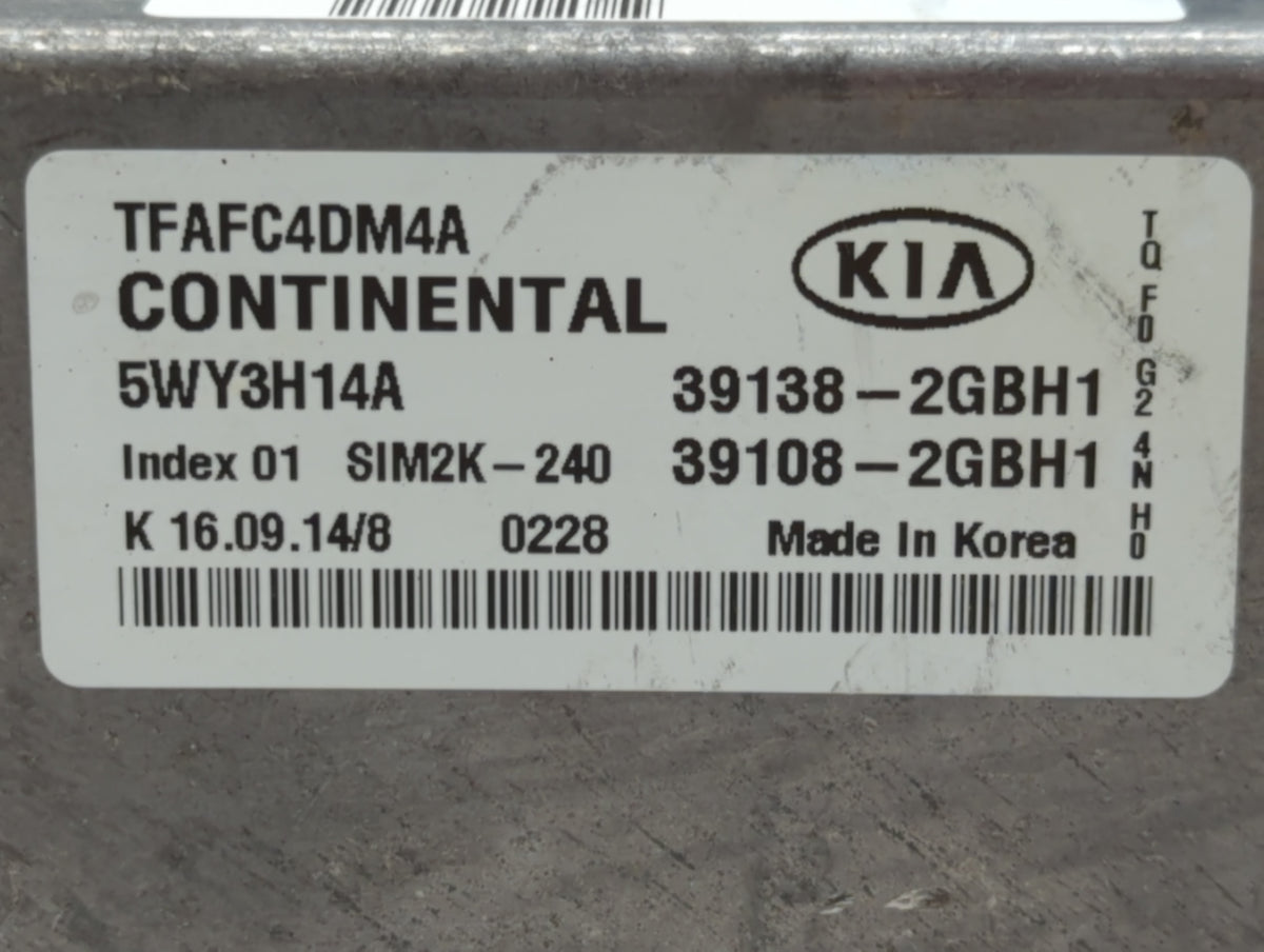 2014-2015 Kia Optima PCM Engine Control Computer ECU ECM PCU OEM P/N:39138-2GBH1 39108-2GBH2, 39138-2GBH2 Fits 2014 2015 OEM