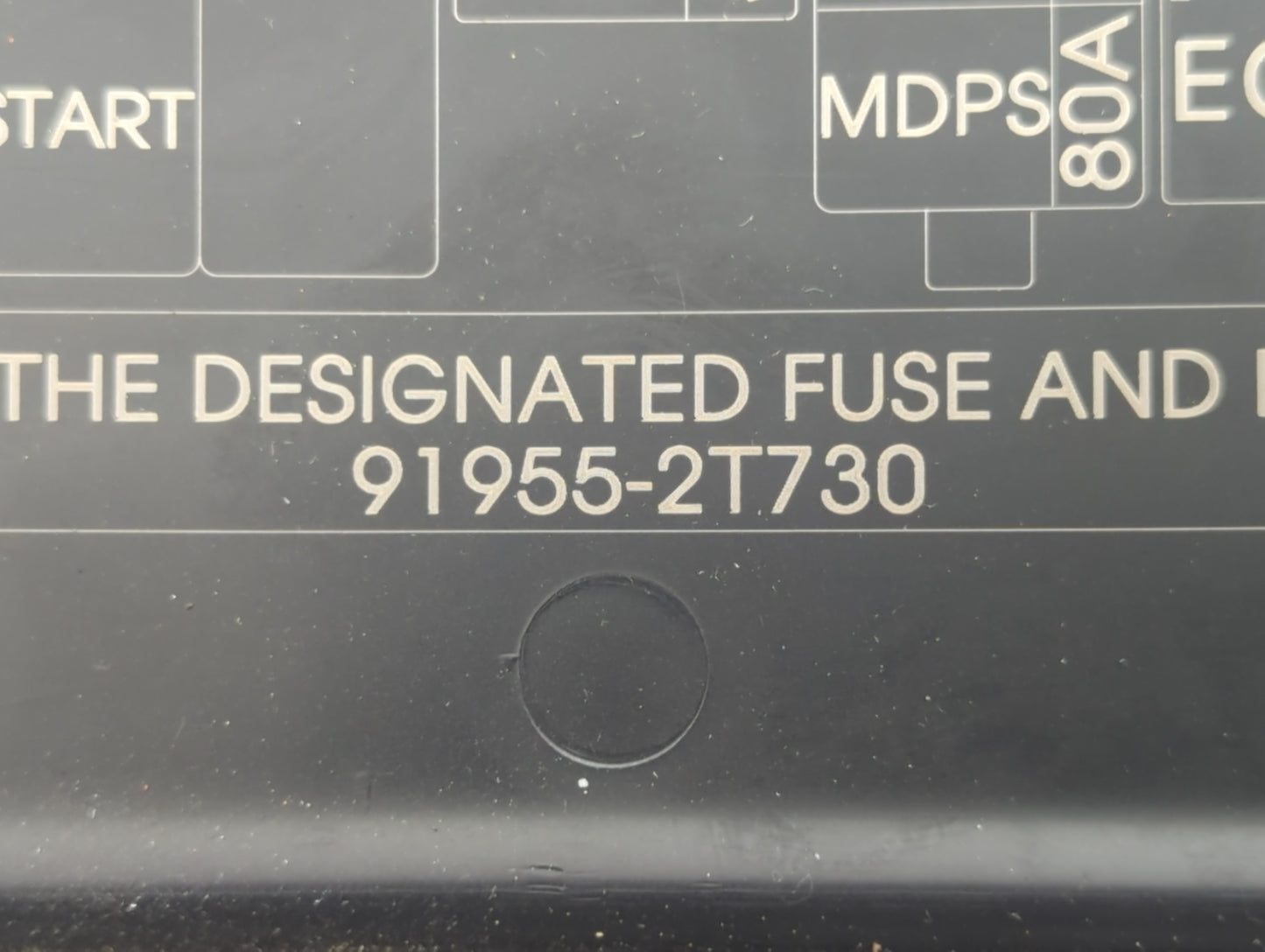 2014-2015 Kia Optima Fusebox Fuse Box Panel Relay Module P/N:91955-2T730 Fits Fits 2014 2015 OEM Used Auto Parts - Oemusedau