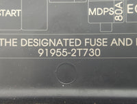 2014-2015 Kia Optima Fusebox Fuse Box Panel Relay Module P/N:91955-2T730 Fits Fits 2014 2015 OEM Used Auto Parts - Oemusedau