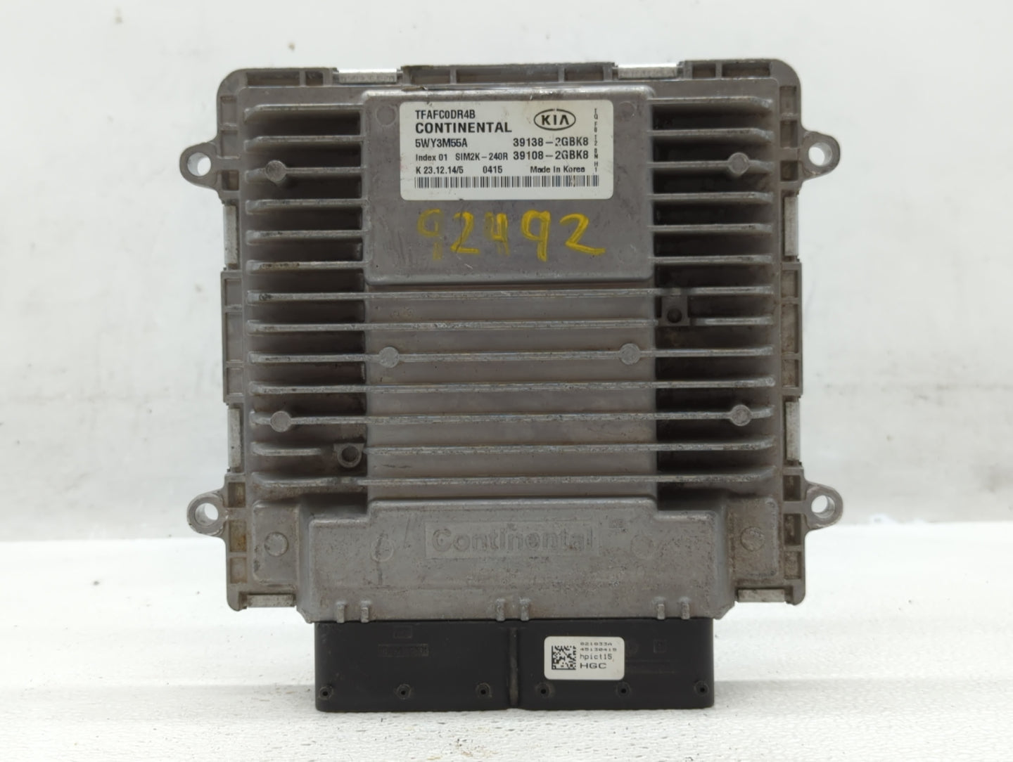 2015 Kia Optima PCM Engine Control Computer ECU ECM PCU OEM P/N:39138-2GBK8 39108-2GBK8 Fits OEM Used Auto Parts - Oemusedau