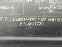 2014-2015 Kia Optima Fusebox Fuse Box Panel Relay Module P/N:91955-2T730QQK Fits Fits 2014 2015 OEM Used Auto Parts - Oemuse