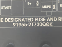 2014-2015 Kia Optima Fusebox Fuse Box Panel Relay Module P/N:91955-2T730QQK Fits Fits 2014 2015 OEM Used Auto Parts - Oemuse