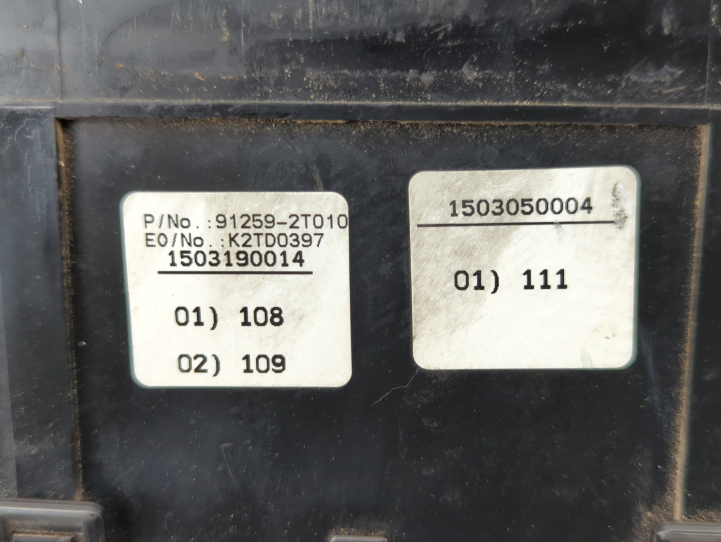 2014-2015 Kia Optima Fusebox Fuse Box Panel Relay Module P/N:1503190014 91259-2T010 Fits Fits 2014 2015 OEM Used Auto Parts 