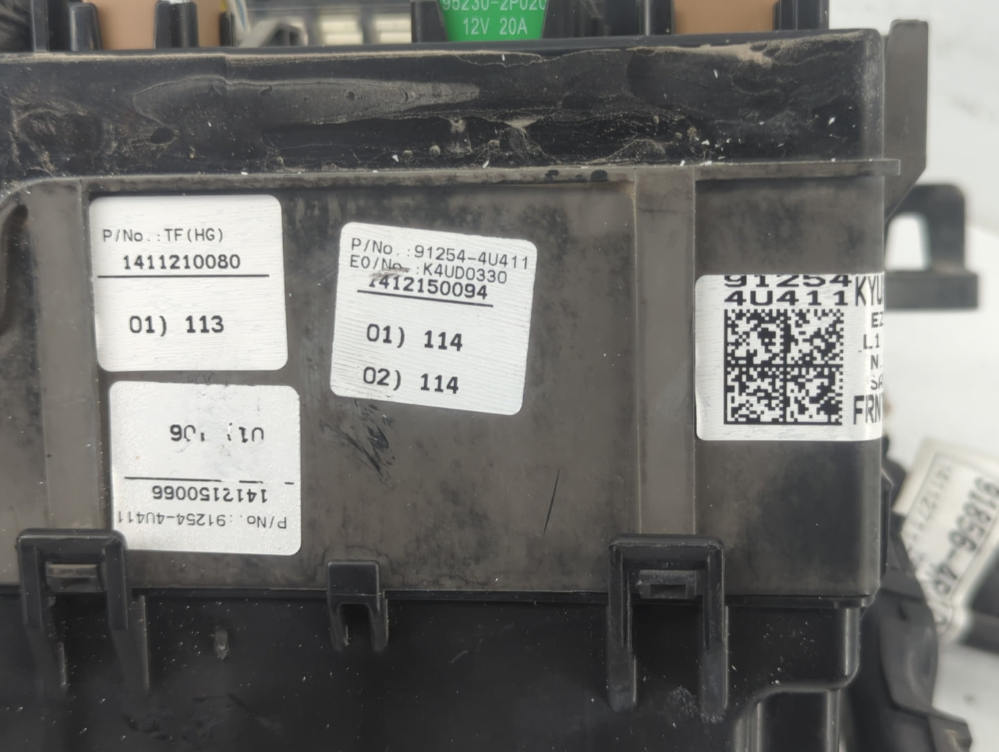 2016 Kia Optima Fusebox Fuse Box Panel Relay Module P/N:91254-4U411 Fits OEM Used Auto Parts - Oemusedautoparts1.com