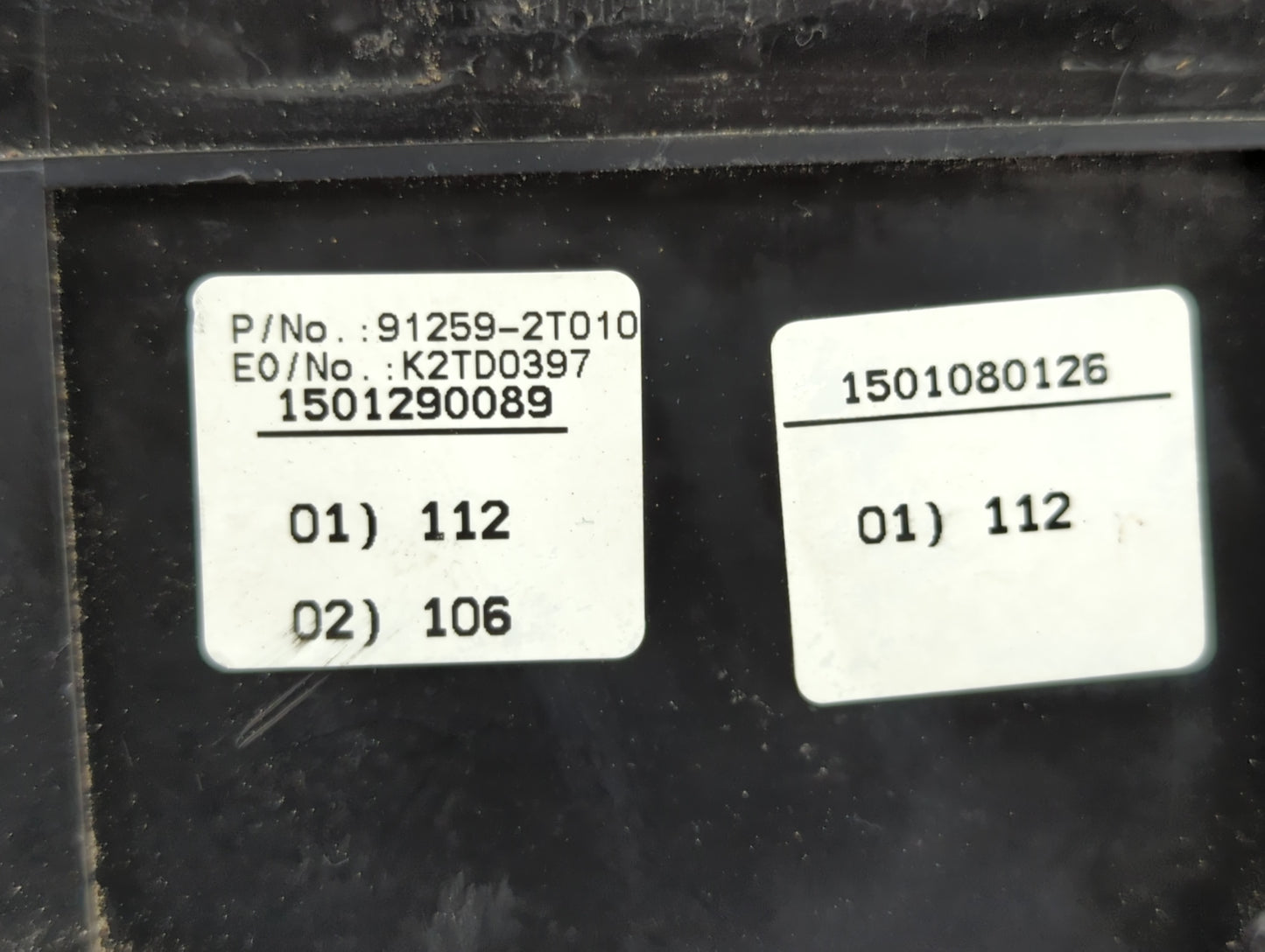 2014-2015 Kia Optima Fusebox Fuse Box Panel Relay Module P/N:91259-2T010 Fits Fits 2014 2015 OEM Used Auto Parts - Oemusedau