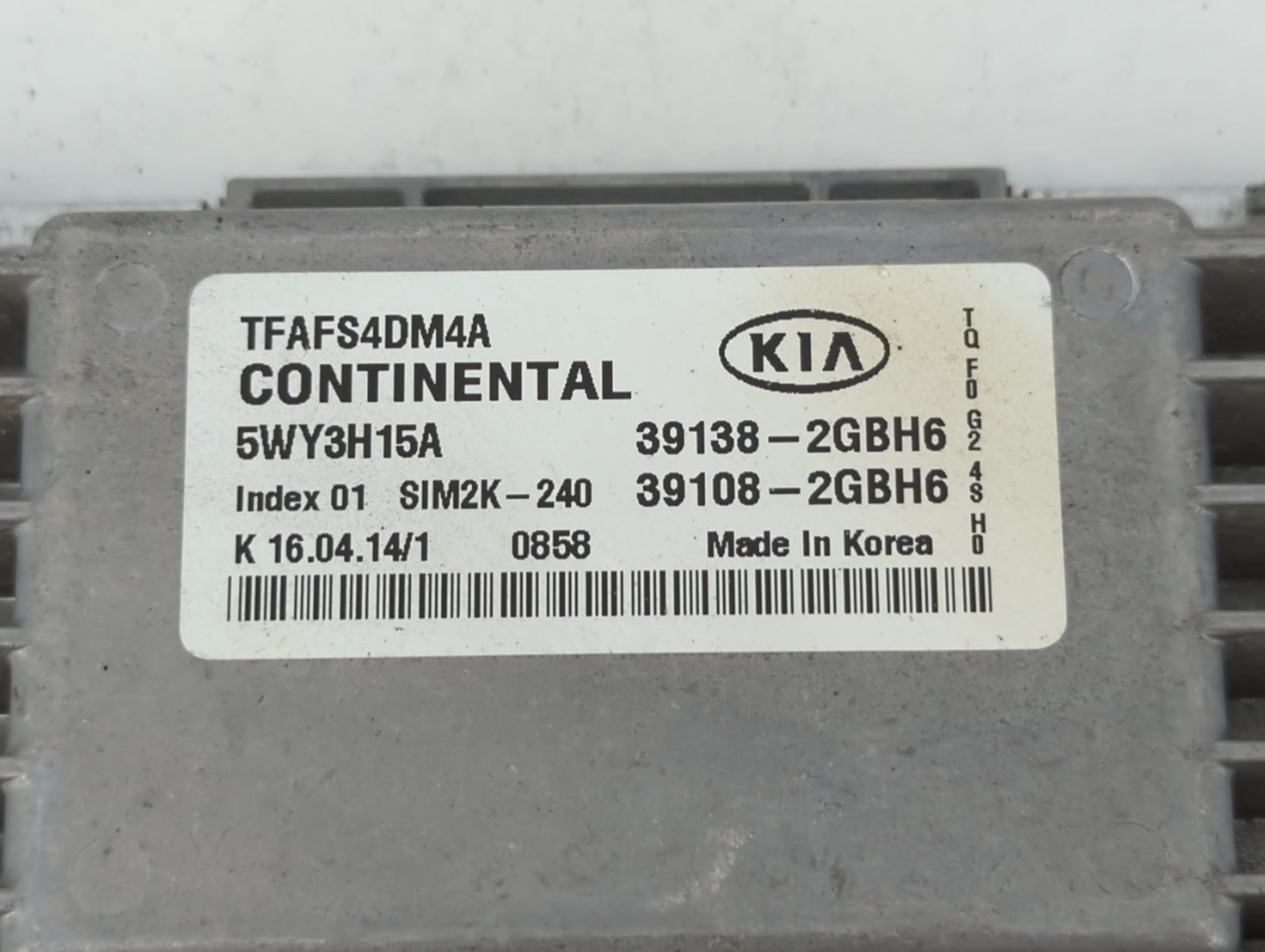 2015 Kia Optima PCM Engine Control Computer ECU ECM PCU OEM P/N:39138-2GBH6 39108-2GBH6 Fits OEM Used Auto Parts - Oemusedau