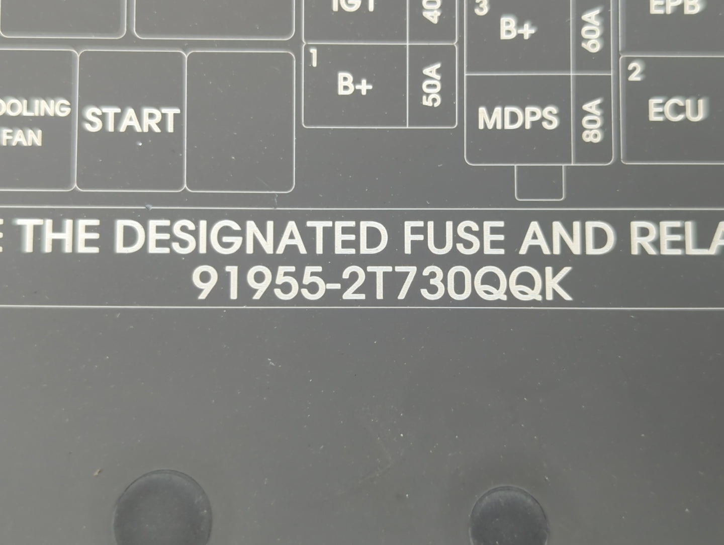 2014-2015 Kia Optima Fusebox Fuse Box Panel Relay Module P/N:91955-2T730QQK Fits Fits 2014 2015 OEM Used Auto Parts - Oemuse