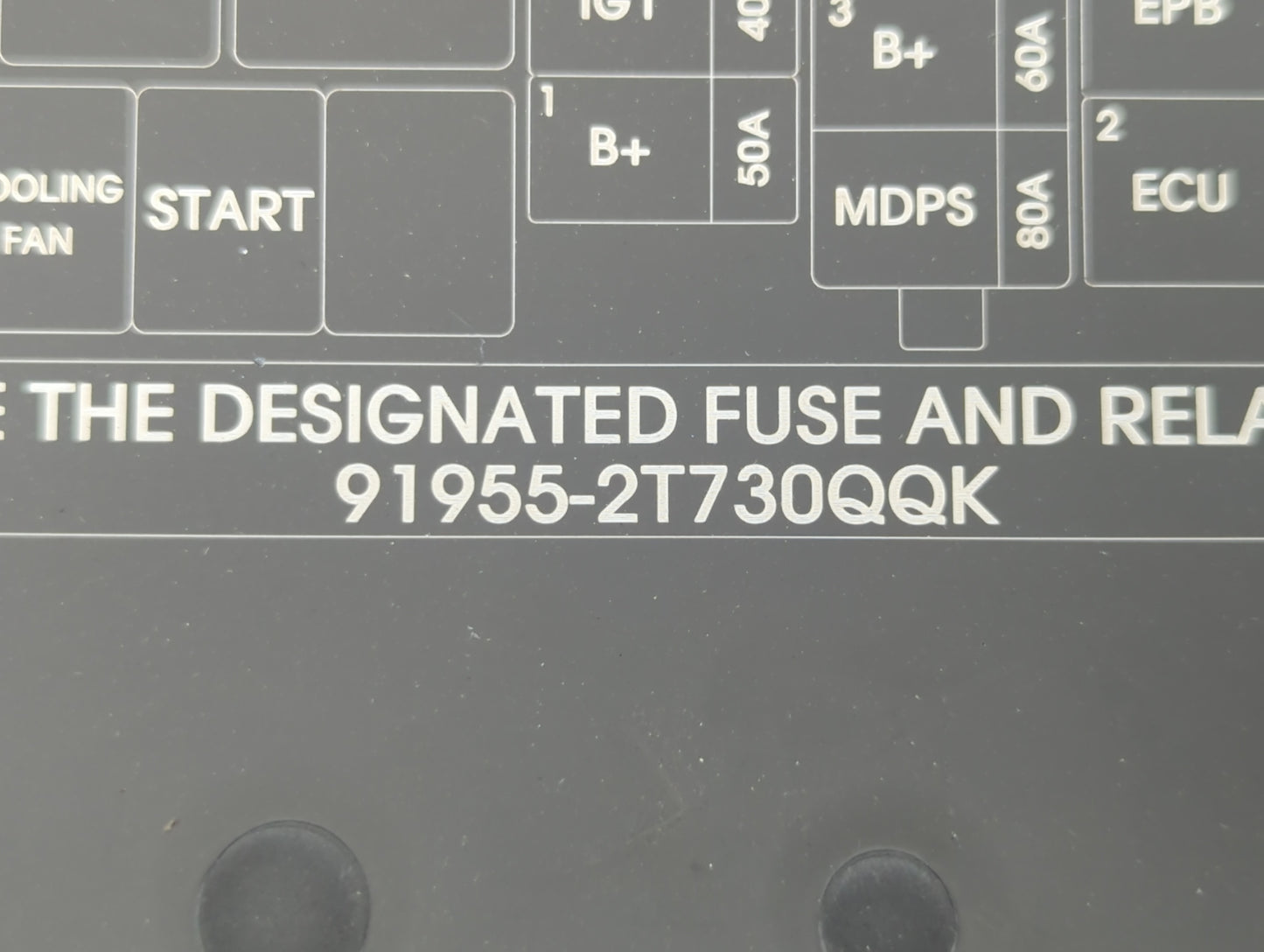 2014-2015 Kia Optima Fusebox Fuse Box Panel Relay Module P/N:91955-2T730QQK Fits Fits 2014 2015 OEM Used Auto Parts - Oemuse