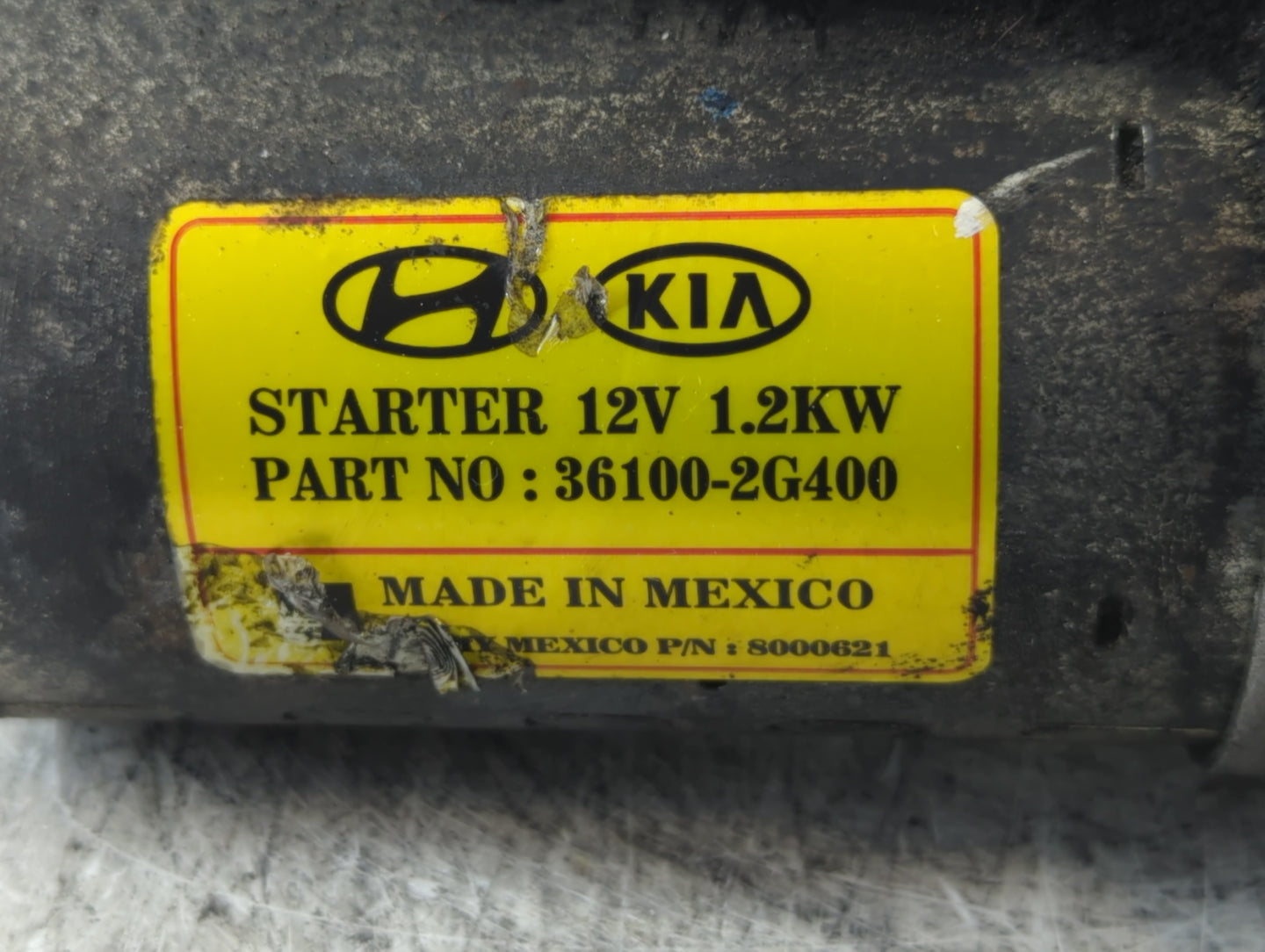 2014-2015 Kia Optima Car Starter Motor Solenoid OEM P/N:36100-2G400 Fits Fits 2014 2015 2016 OEM Used Auto Parts - Oemusedau