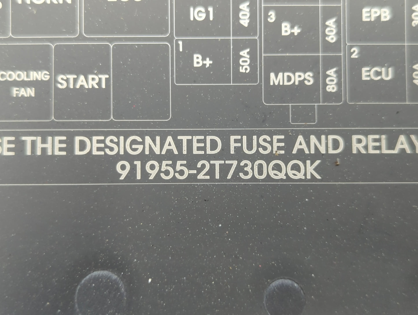 2014-2015 Kia Optima Fusebox Fuse Box Panel Relay Module P/N:91955-2T730QQK Fits Fits 2014 2015 OEM Used Auto Parts - Oemuse