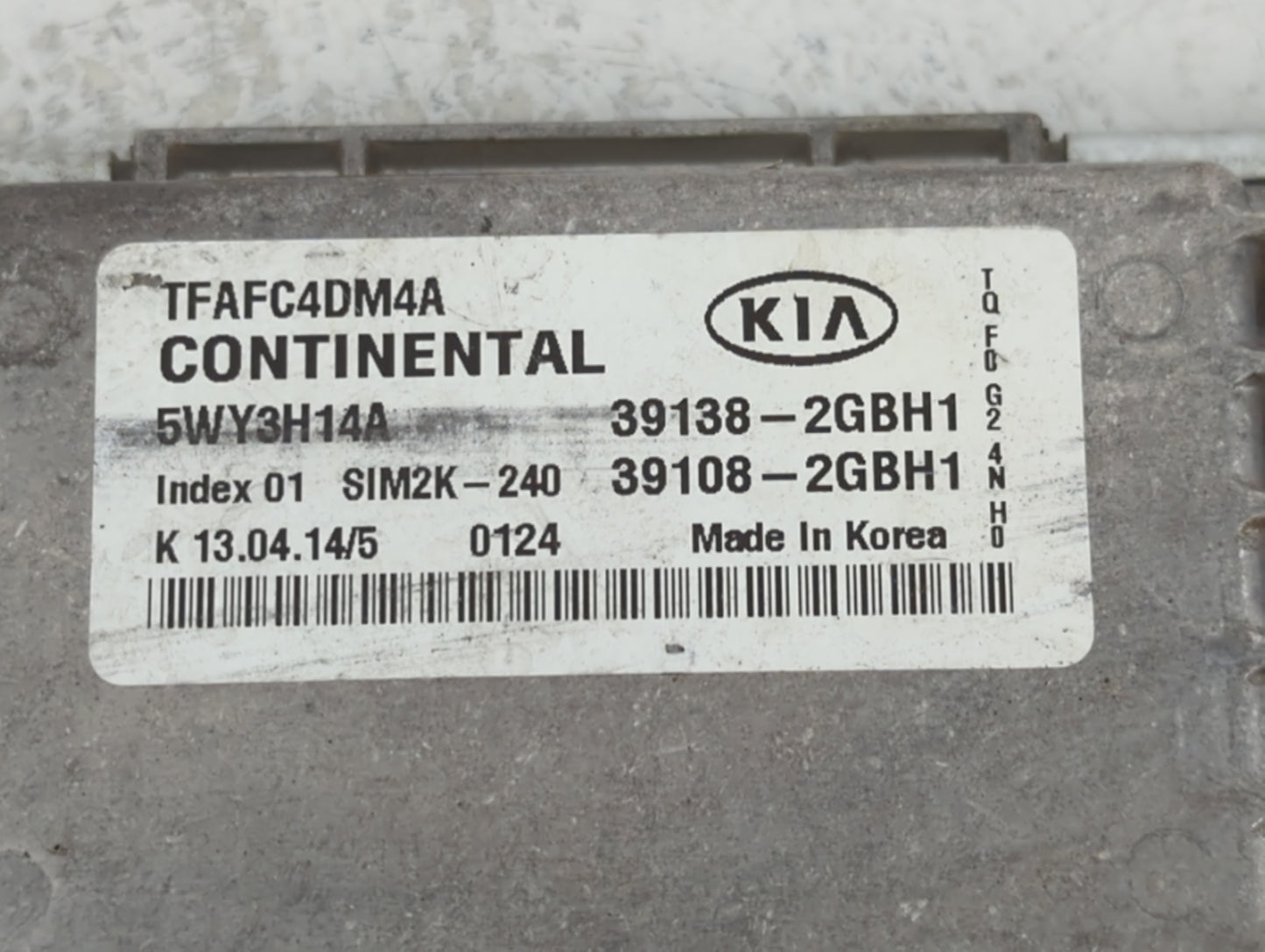 2015 Kia Optima PCM Engine Control Computer ECU ECM PCU OEM P/N:39108-2GBH1 39138-2GBH1 Fits OEM Used Auto Parts - Oemusedau