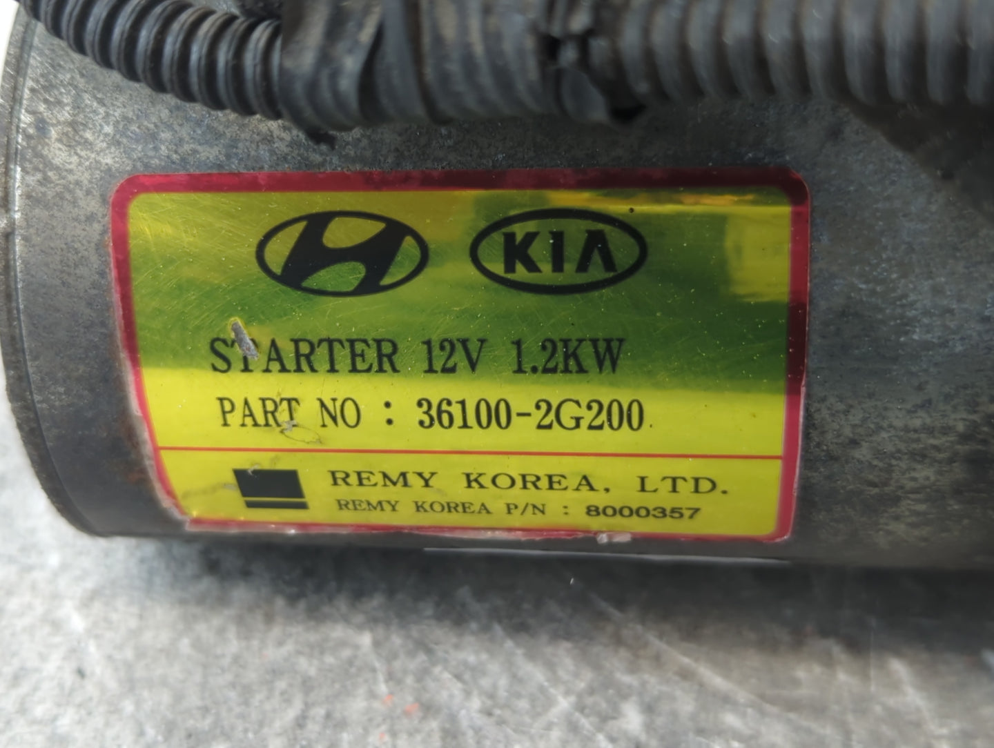2012-2014 Kia Optima Car Starter Motor Solenoid OEM P/N:36100-2G200 Fits Fits 2008 2009 2010 2011 2012 2013 2014 OEM Used Au