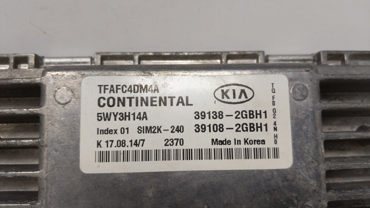 2015 Kia Optima PCM Engine Control Computer ECU ECM PCU OEM P/N:39138-2GBH1 39108-2GBH1 Fits OEM Used Auto Parts - Oemusedau