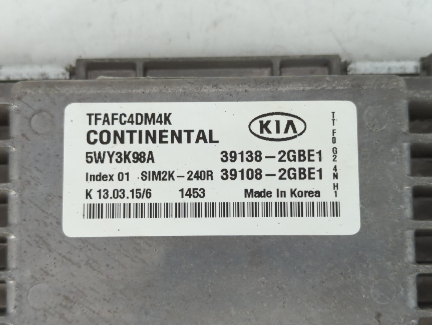 2014-2015 Kia Optima PCM Engine Control Computer ECU ECM PCU OEM P/N:39138-2GBE1 Fits Fits 2014 2015 OEM Used Auto Parts - O