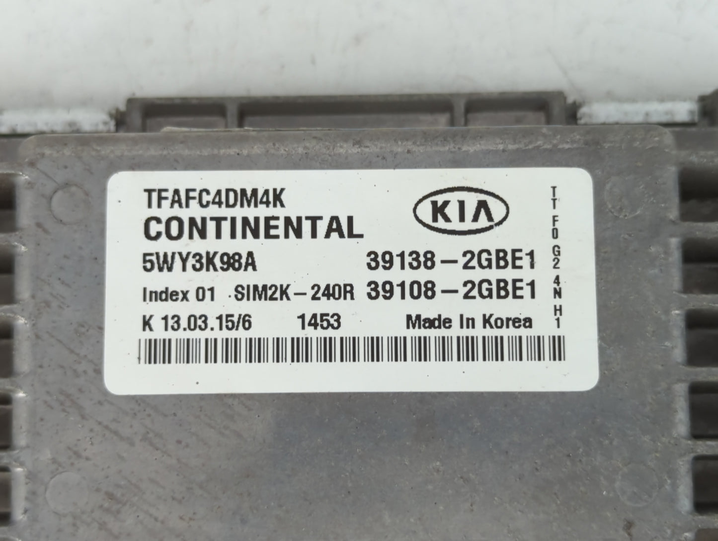 2014-2015 Kia Optima PCM Engine Control Computer ECU ECM PCU OEM P/N:39138-2GBE1 Fits Fits 2014 2015 OEM Used Auto Parts - O