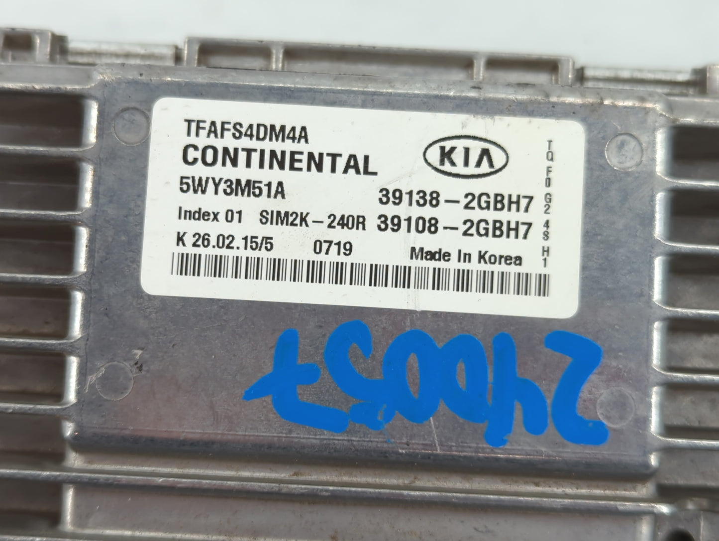 2015 Kia Optima PCM Engine Control Computer ECU ECM PCU OEM P/N:39108-2GBH7 39138-2GBH7 Fits OEM Used Auto Parts - Oemusedau