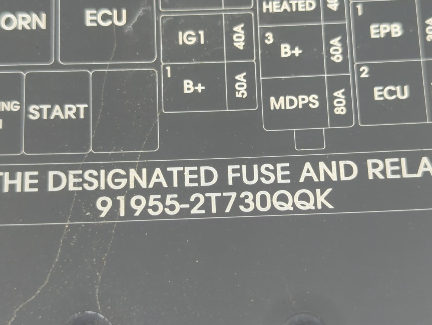 2014-2015 Kia Optima Fusebox Fuse Box Panel Relay Module P/N:91955-2T730QQK Fits Fits 2014 2015 OEM Used Auto Parts - Oemuse