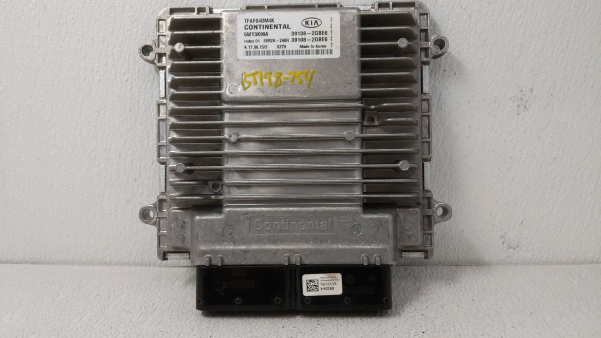 2014-2015 Kia Optima PCM Engine Control Computer ECU ECM PCU OEM P/N:39108-2GBE6 39138-2GBE6 Fits 2014 2015 OEM Used Auto Pa