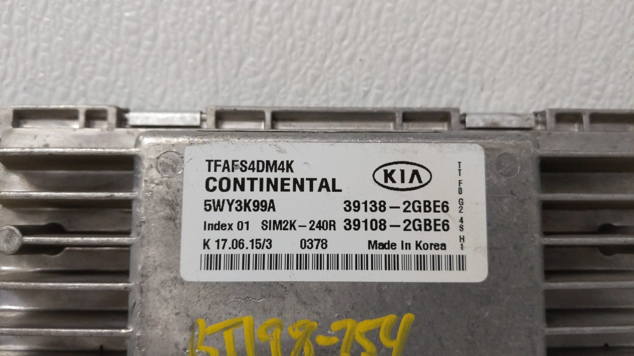 2014-2015 Kia Optima PCM Engine Control Computer ECU ECM PCU OEM P/N:39108-2GBE6 39138-2GBE6 Fits Fits 2014 2015 OEM Used Au