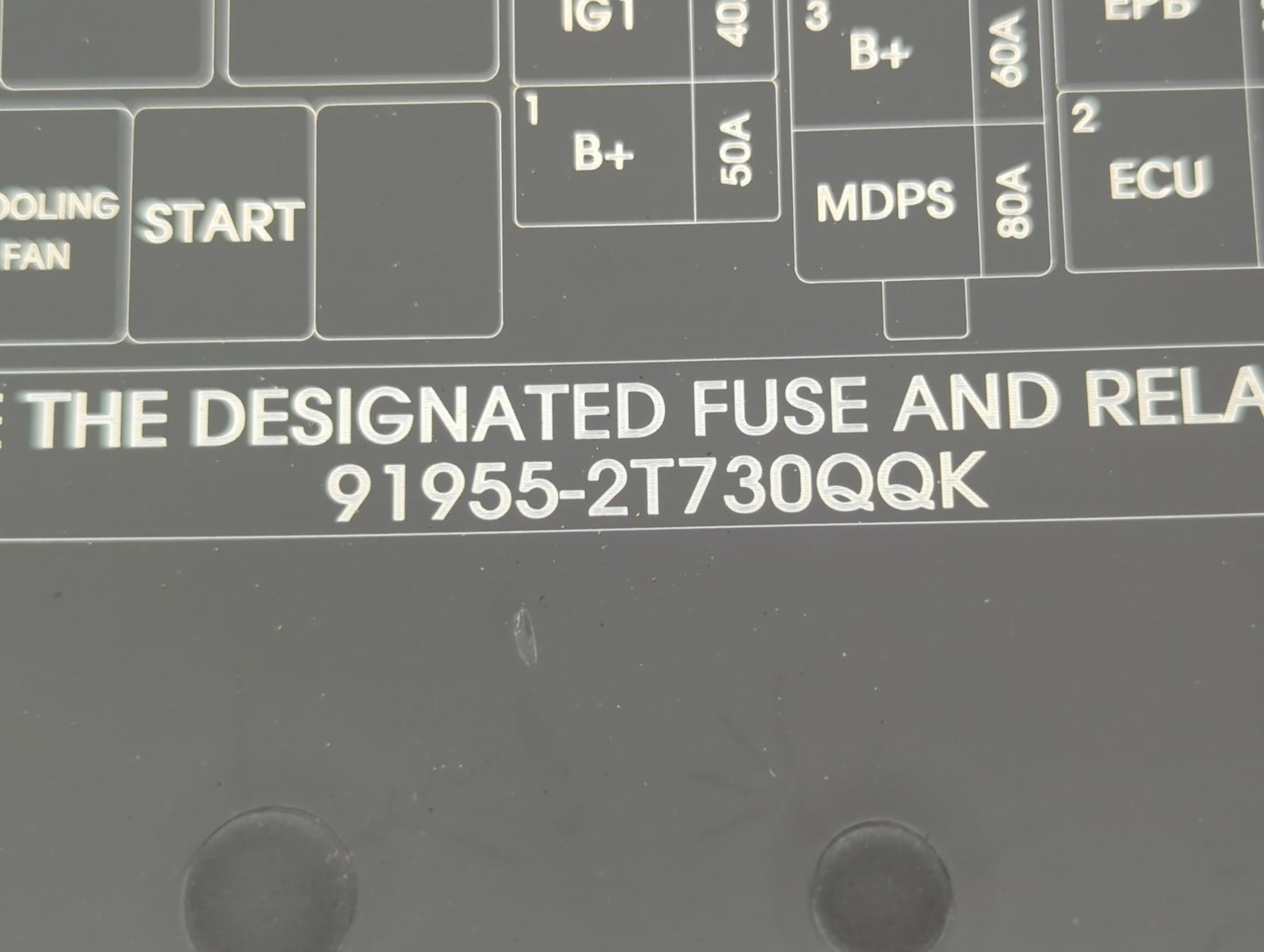2014-2015 Kia Optima Fusebox Fuse Box Panel Relay Module P/N:91955-2T730 Fits Fits 2014 2015 OEM Used Auto Parts - Oemusedau