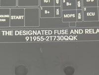 2014-2015 Kia Optima Fusebox Fuse Box Panel Relay Module P/N:91955-2T730 Fits Fits 2014 2015 OEM Used Auto Parts - Oemusedau