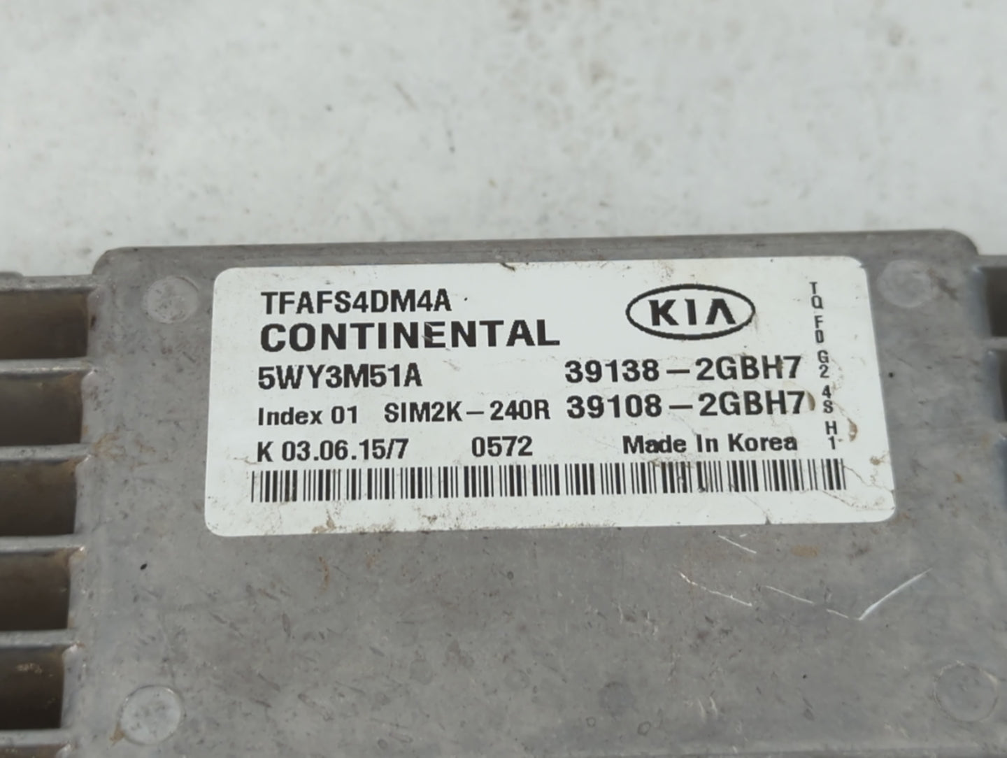 2014-2015 Kia Optima PCM Engine Control Computer ECU ECM PCU OEM P/N:39108-2GBH7 39138-2GBH7 Fits Fits 2014 2015 OEM Used Au