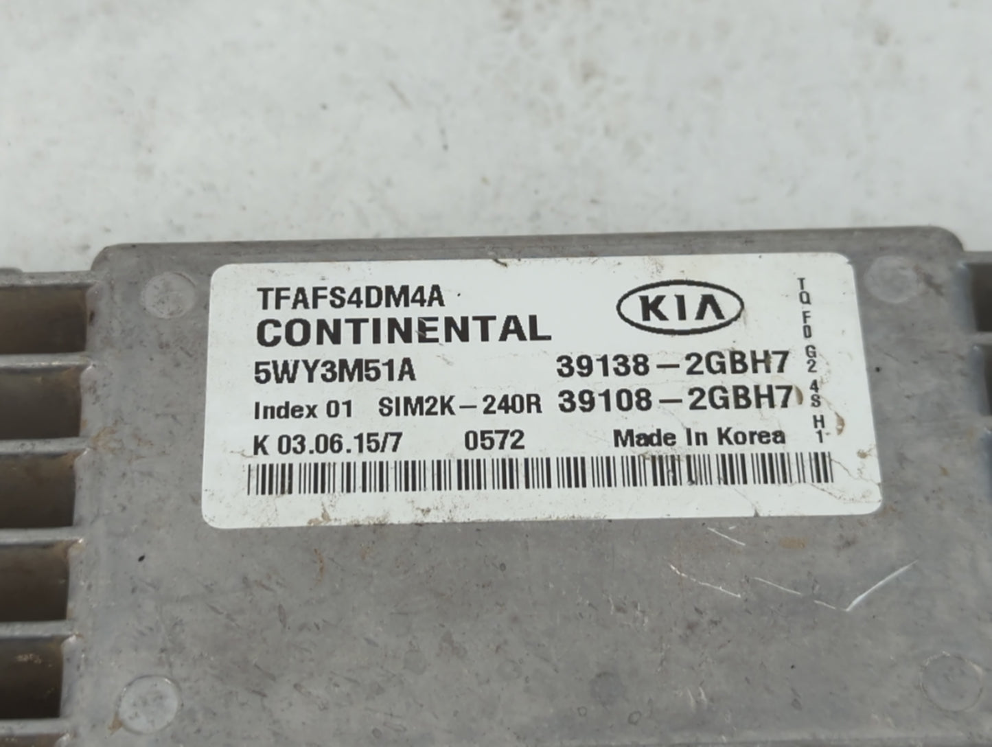 2014-2015 Kia Optima PCM Engine Control Computer ECU ECM PCU OEM P/N:39108-2GBH7 39138-2GBH7 Fits Fits 2014 2015 OEM Used Au